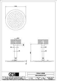 Верхний душ Gessi Ovale (23156#031) хром