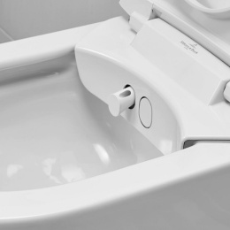 Унитаз подвесной Villeroy & Boch ViClean-I V0E200R1 с функцией биде, альпийский белый CeramicPlus