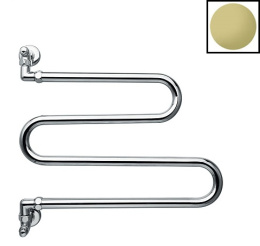 Фото Полотенцесушитель Margaroli Vento водяной 406500EG, английское золото