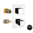 Смеситель термостатический для душа Remer Q-Elegance QT92KBNO, черный матовый