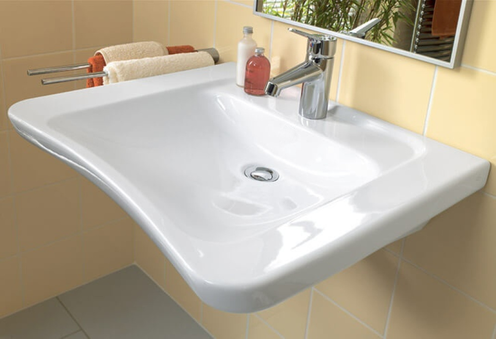 Фото Раковина для инвалидов 60 см Villeroy&Boch Architectura Vita (517861R1) альпийский белый