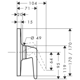 Фото Hansgrohe Axor Bouroullec 19621000 Настенный смеситель для душа (хром)
