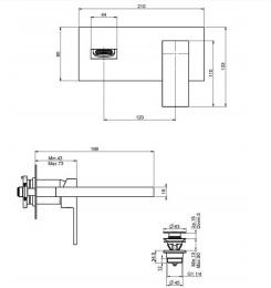 FIMA Carlo Frattini Brick Chic F3631LX5CCR Смеситель для раковины