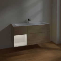 Villeroy Boch Finion F060GFPC Тумба под раковину 1196х498 мм (glossy white/oak veneer)