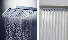 Душевая система Bossini Cosmo L30019.030 с термостатом, верхний душ квадратный