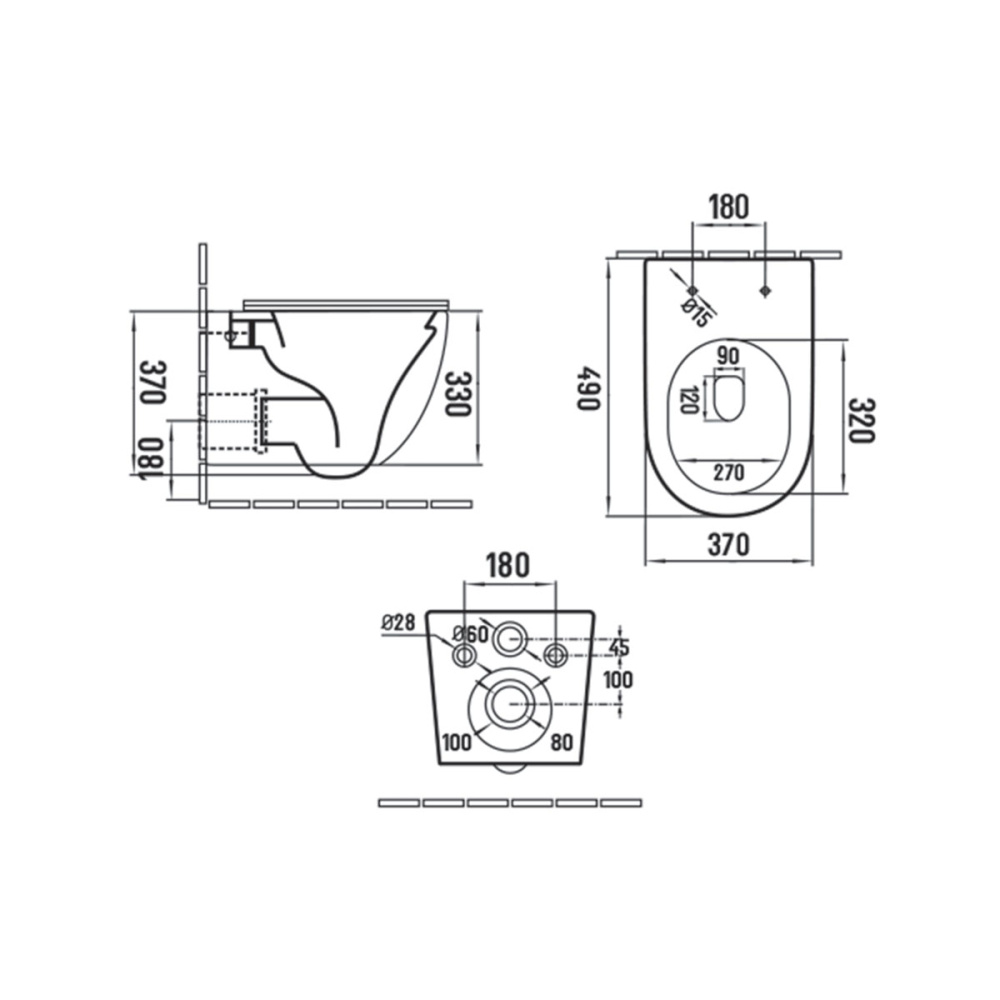 Унитаз подвесной Vincea Globo (VT1-14SMO) океан матовый