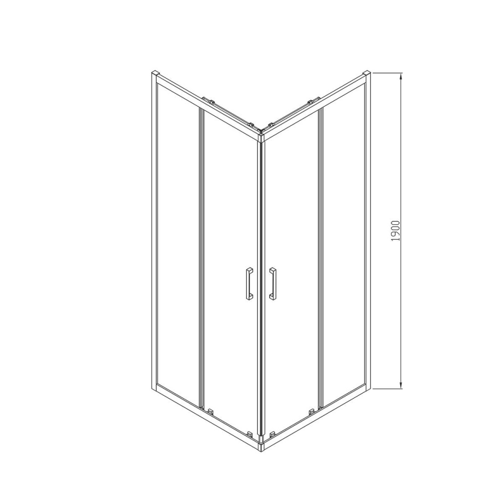 Фото Душевой уголок Vincea Alpha (VSS-3AL100CL) хром