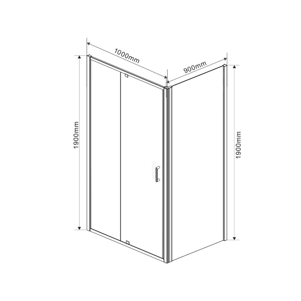 Душевой уголок Vincea Intra (VSR-1I901090CL) хром