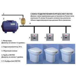Автоматический слив воды для унитаза HD701AC/DC-B - KG7431