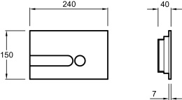 Фото Клавиша смыва Jacob Delafon (E4326-CP) серый