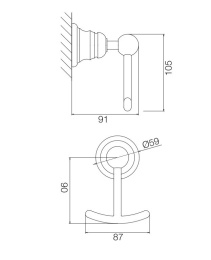 FIMA Carlo Frattini Victory F6064/2OR Двойной крючок для халатов