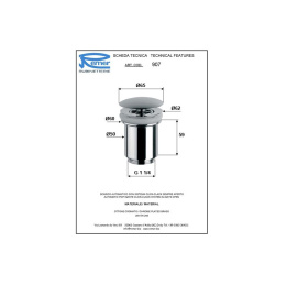 Донные клапаны Донный клапан REMER (907114) хром
