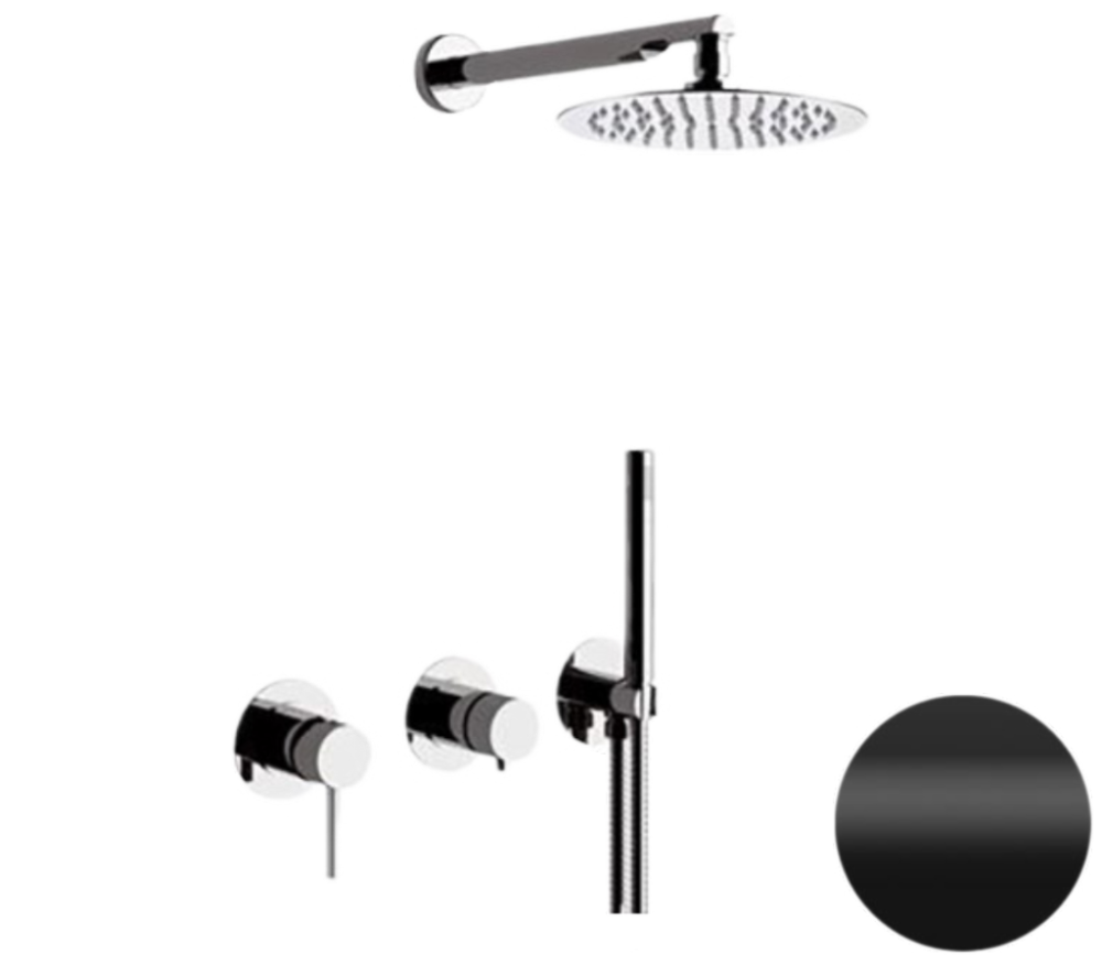 Фото Душевая система Remer X Style X96S02NO, черный матовый