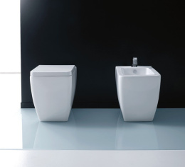 Kerasan Ego унитаз приставной 53см, белый с напольным бачком с механизмом и сиденьем на выбор