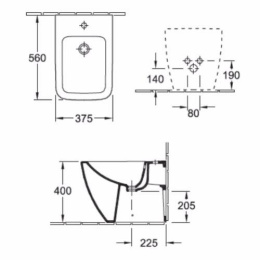 Фото Биде Villeroy&Boch Venticello 4412 00R1, напольное