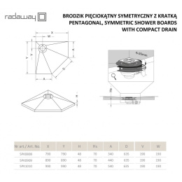 Душевая плита c решеткой Radaway RadаDrain (5PK0808/5K01)