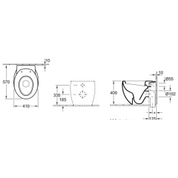 Подвесной унитаз Villeroy Boch Aveo 661310R1