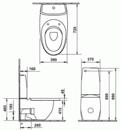 Фото Напольный унитаз Laguraty ОК 0002 крышка микролифт