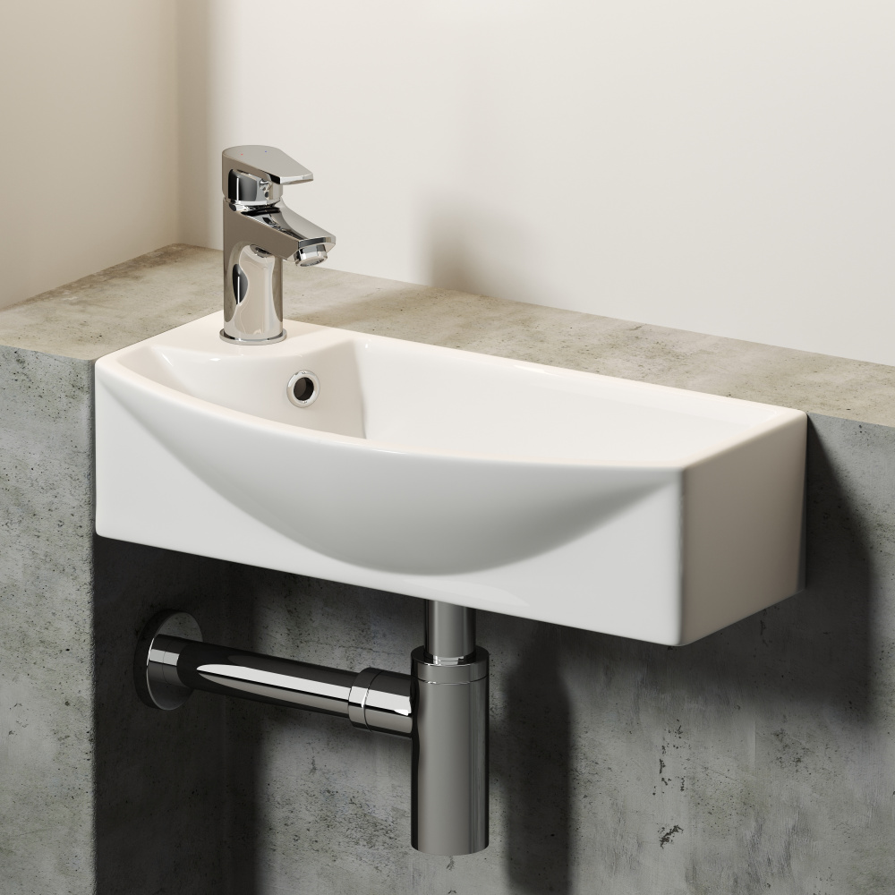 Подвесная раковина Ceramicanova Element CN6038R прямоугольная 45,5 см. правая