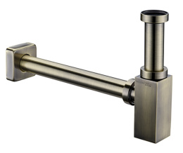 Фото Сифон для раковины WasserKRAFT A096 цвет - светлая бронза