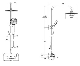 Фото Душевая система Vitra Showerheads (A49252EXP) хром