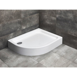 Акриловый поддон для душа Radaway Laros E Compact 80x100x17 белый, в правый угол SLE81017-01R