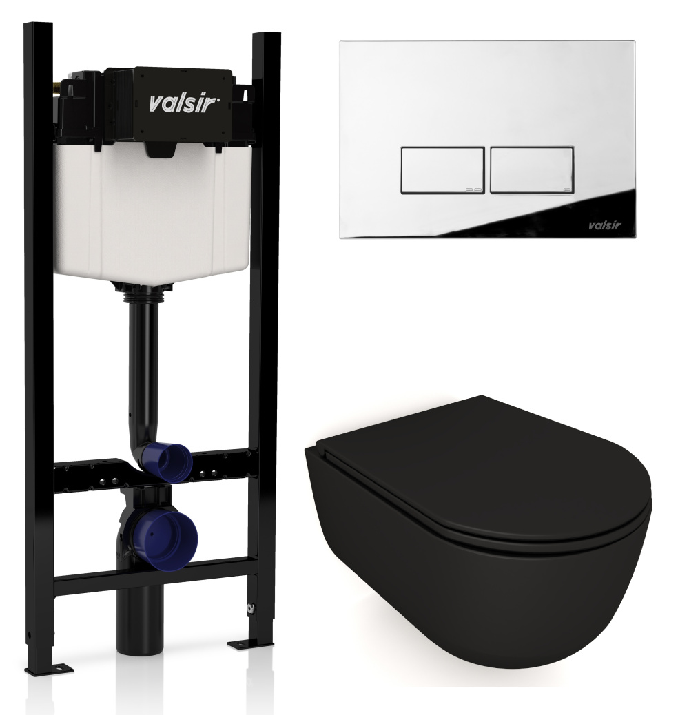 KIT VSCR 7334NEMT Slim P3 Комплект инсталляции 4 в 1, WINNER S BLOCK VS0853202, унитаз DREAM 7334NEM