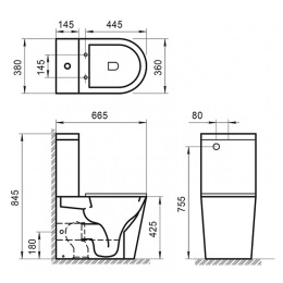 Бачок BelBagno Sfera-R BB2141T