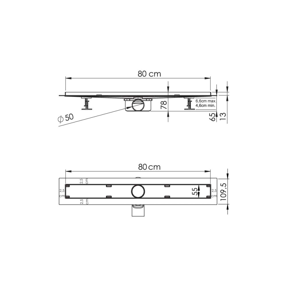 Фото Душевой лоток Vincea Say Almira Jasmin (SAY.605.80.P.BUKLE) хром
