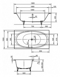 Фото Kaldewei Ellipso Duo 230 с покрытием Easy-Clean