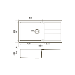 Кухонная мойка Omoikiri Kitagawa 100-GR Artceramic (4993788) leningrad grey