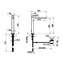Смеситель для раковины Gessi Via Manzoni (38603#031) хром