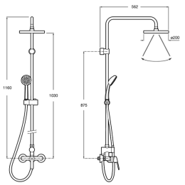Фото Душевая стойка Roca Victoria (5A9725C00) хром