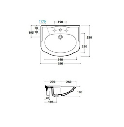 Раковина полувстраиваемая Globo Paestum (PA015.BI)