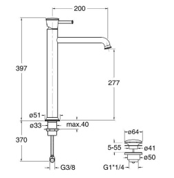 Cristina Tricolore Retro TO22251 Смеситель для раковины