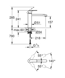 Смесители для кухни Grohe Eurostyle Cosmopolitan 31159002 Смеситель для кухни, стандартный
