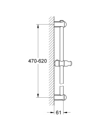 Душевая штанга Grohe Euphoria 27499000 600 мм