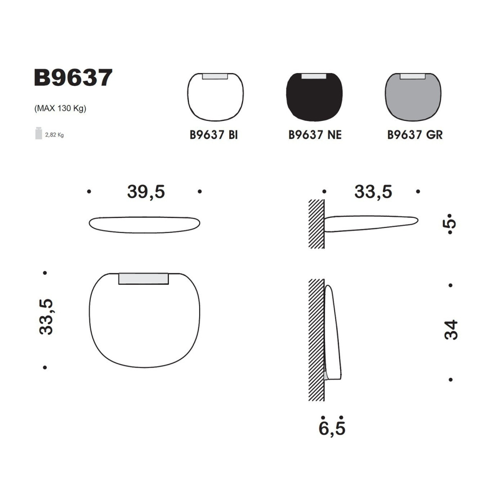 Фото Colombo Design Complementi B9637.BI Складное сидение для душа (белый)