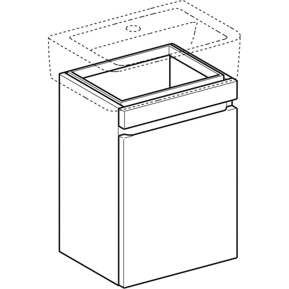 Geberit Renova Plan 869053000 Тумба для раковины, с распашными дверцами