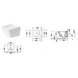 Подвесной унитаз Duravit Viu 25730900001, белый