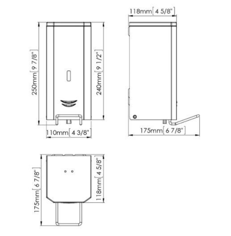 Фото Дозатор жидкого мыла Mediclinics DJP0034 локтевой, белый
