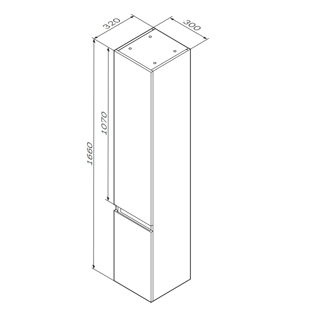 Шкаф-колонна Am.Pm X-Joy (M85ACHR0306WG) белый