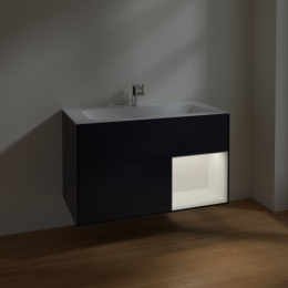 Villeroy Boch Finion F040MTHG Тумба под раковину 996х498 мм (white matt/midnight blue matt)