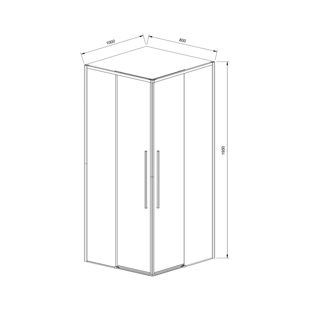 Душевой уголок Vincea Slim-N (VSS-4SN8010CLB) черный