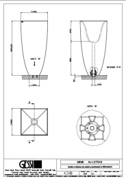 Раковина напольная Gessi Mimi (37501#517) белый