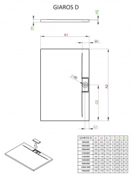 Душевой поддон из искусственного камня Radaway Giaros D 90x110x4 белый MKGD1190-03