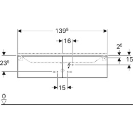 Фото Тумба под раковину Geberit Xeno² 500.347.00.1, 140 см, с подсветкой, цвет белый матовый