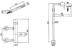 FIMA Carlo Frattini BRICK F4044/4CR Напольный термостат для ванны