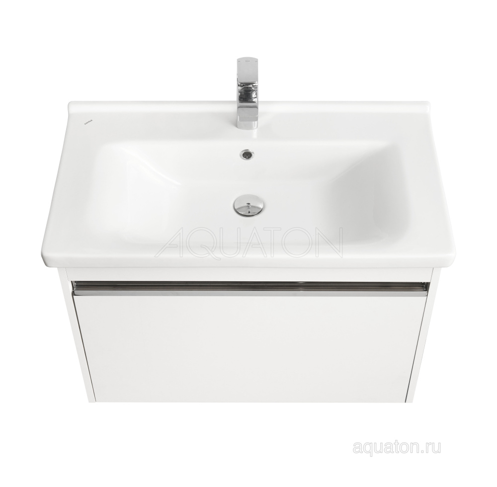 Тумба под раковину Aquaton Капри 80 белый глянец 1A230201KP010