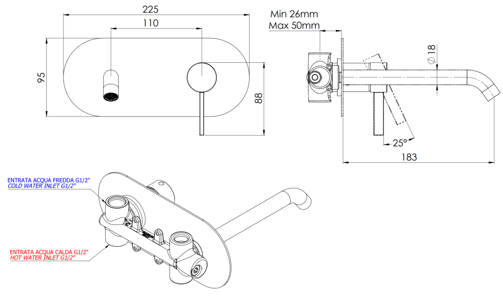 Фото Смеситель для раковины Remer Metrica MC15L